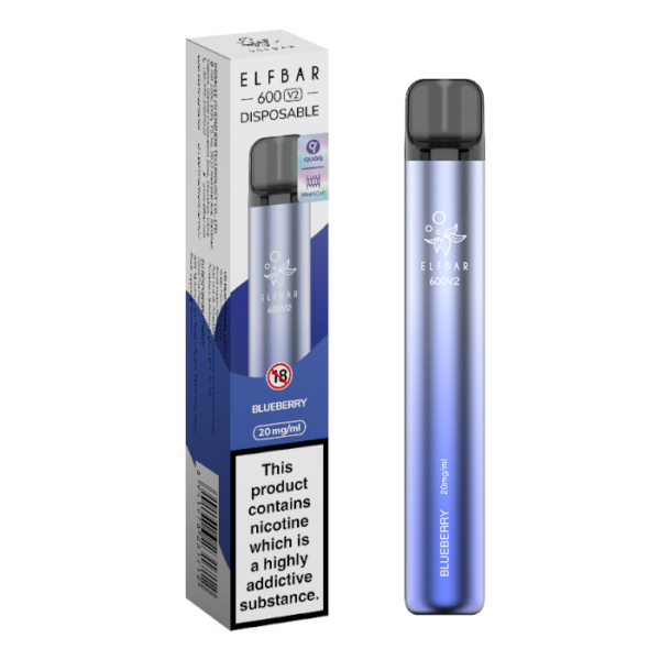 Elfbar 600V2 disposable vape - blueberry flavor