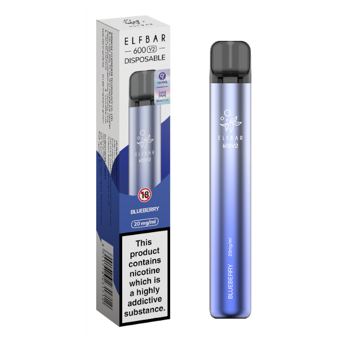 Elfbar 600V2 disposable vape - blueberry flavor